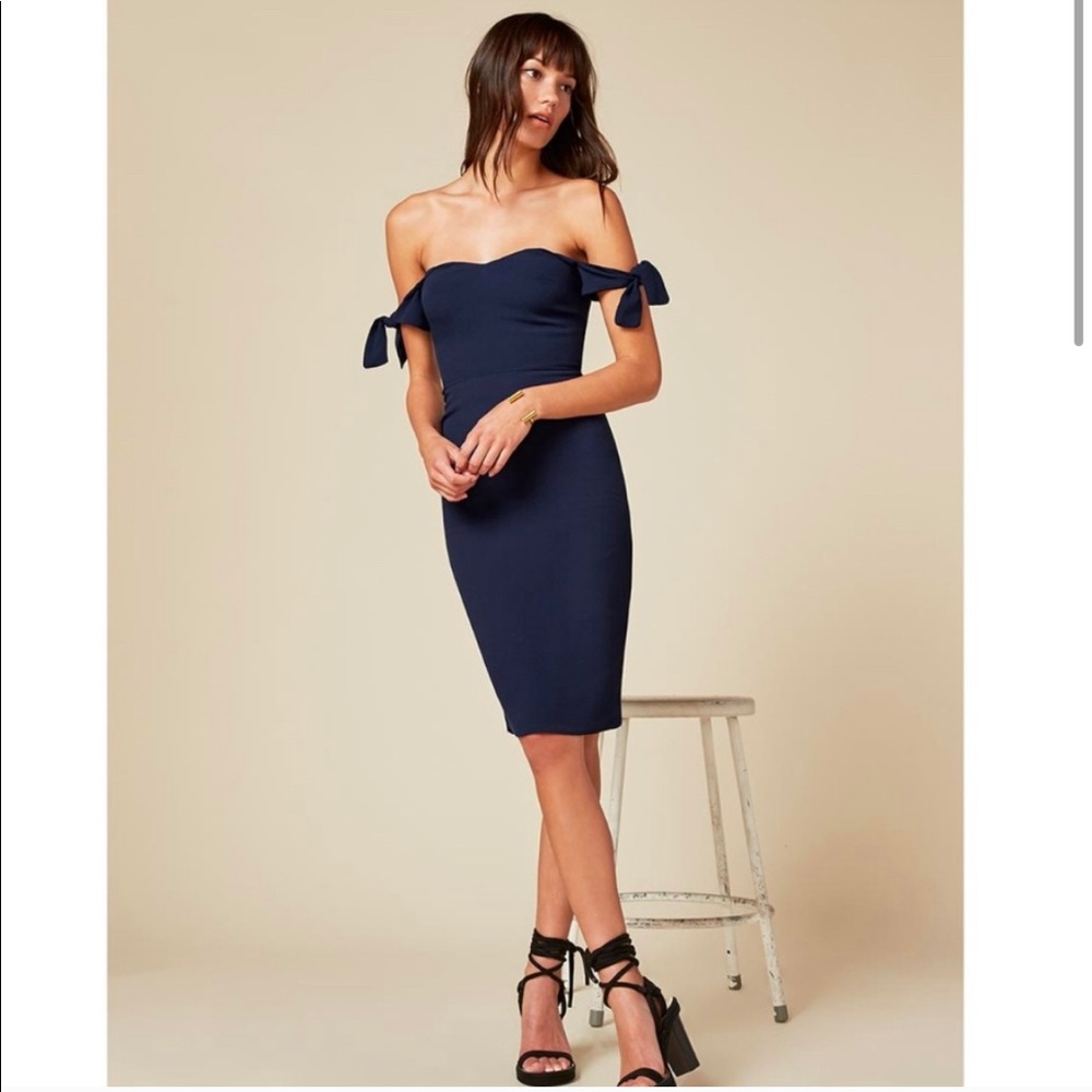 Reformation off the shoulder dress size 0.